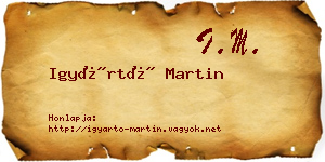Igyártó Martin névjegykártya